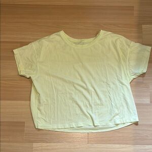Lemon Yellow crop tee from Lululemon